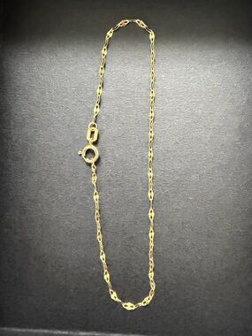 10k solid gold — Mirror link — 7” bracelet